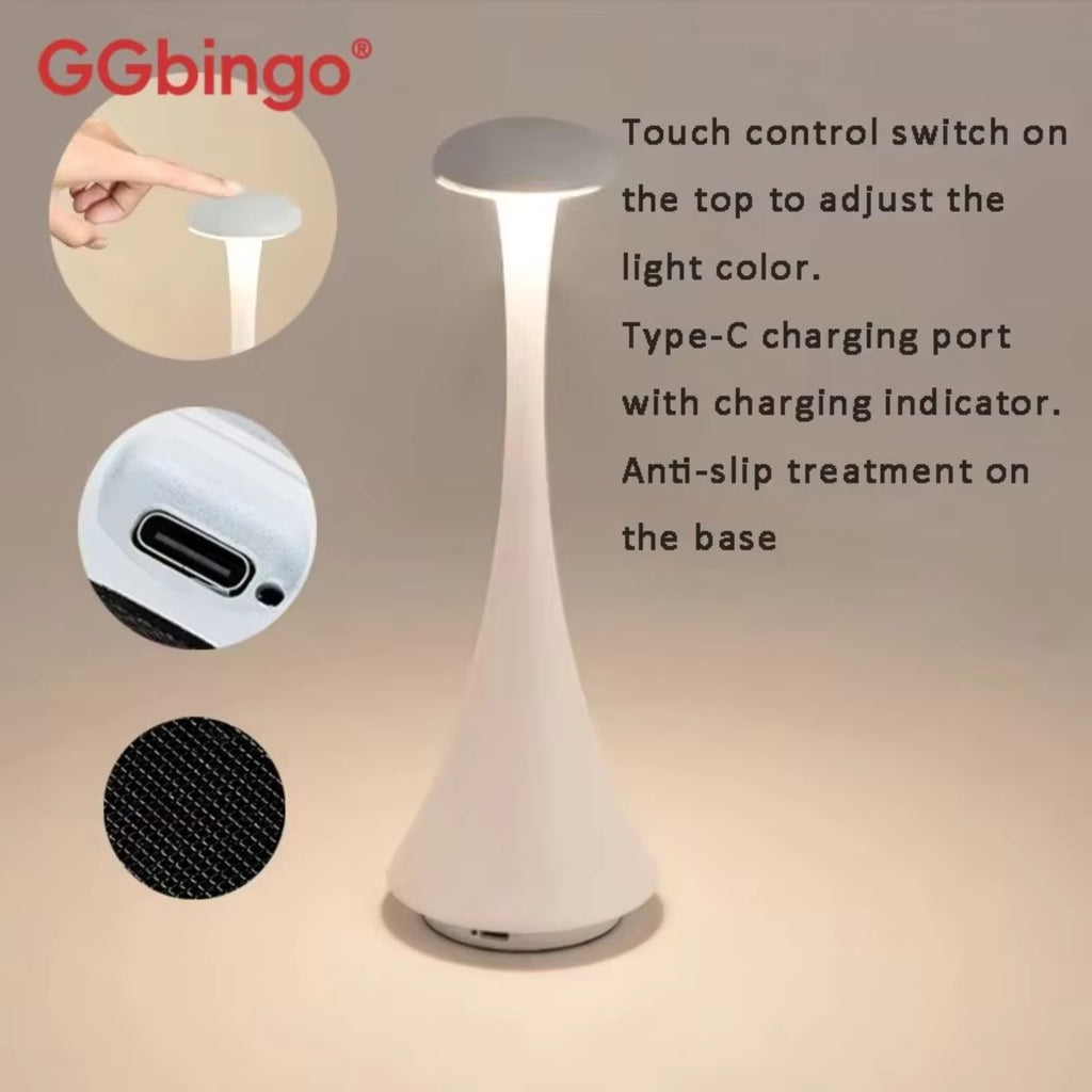 Modern Mushroom Touch Rechargeable Table Lamp