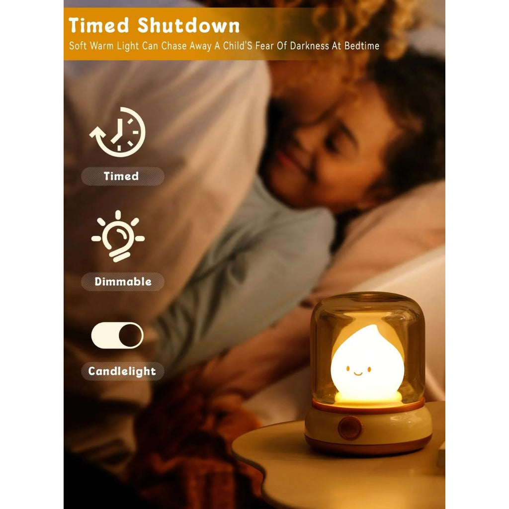 Dimmable Flameless Candle & White Noise Lamp