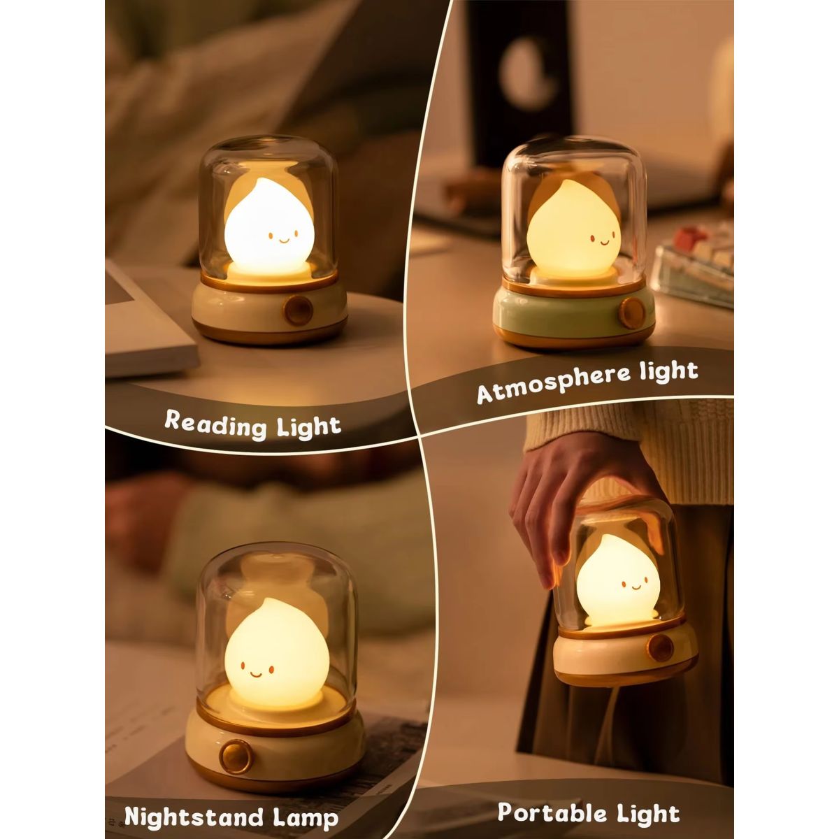 Dimmable Flameless Candle & White Noise Lamp