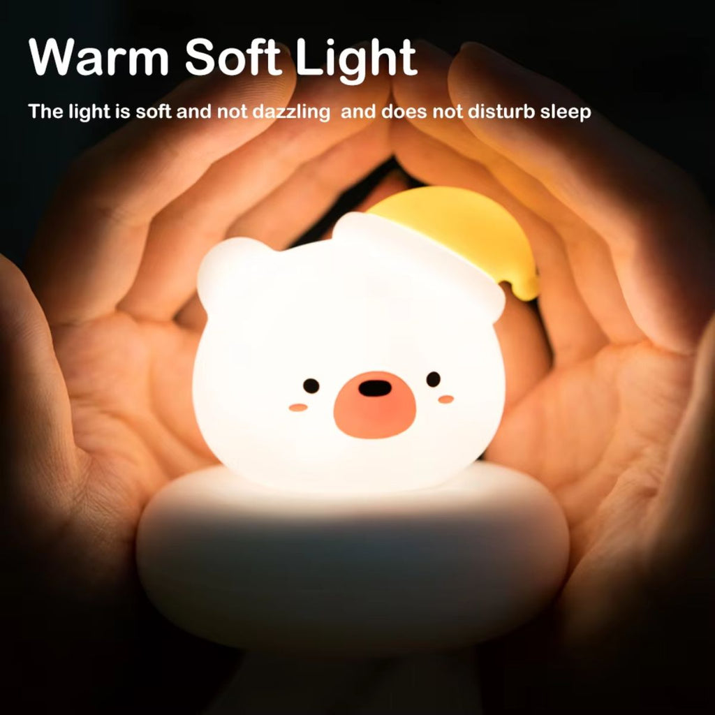 Cute Silicone Cat & Bear Night Light